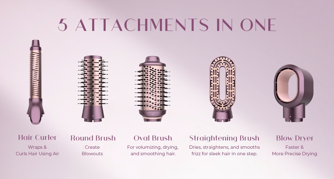 5-in-1 Ion Detachable One Step Hair Dryer Brush 4